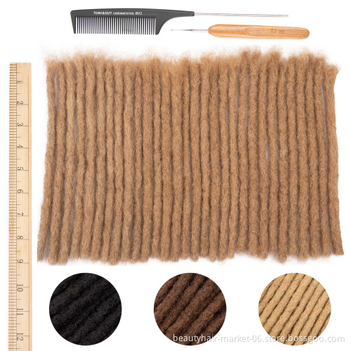 Wholesale 100% Real Human Hair Dreadlock Extensions vendors,Full Head Handmade 0.8cm-1.2cm Thickness Human Dreadlocks Extensions